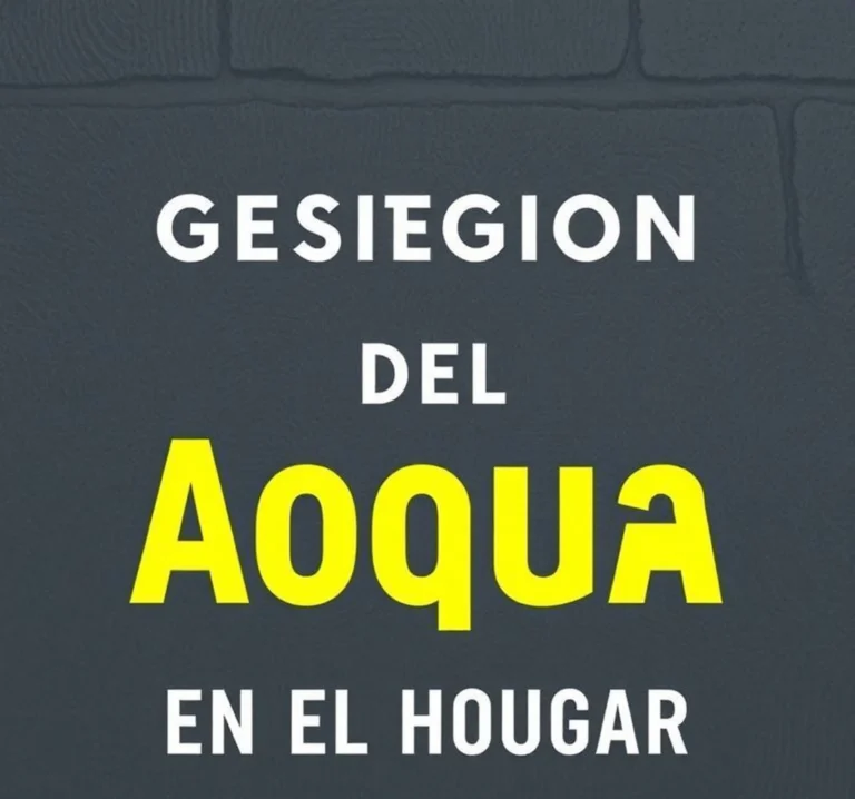 gestion del agua en el hogar