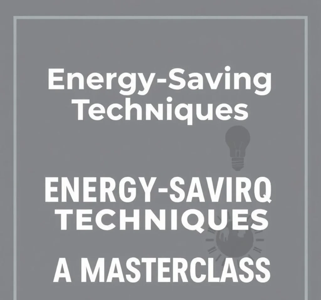 tecnicas de ahorro energetico